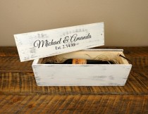 wedding photo - Wedding Wine Box - Personalized Wine Box