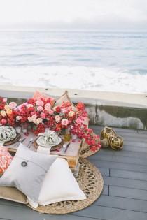 wedding photo - Bright Magenta Beach Wedding Inspiration