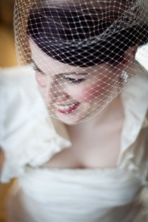 wedding photo - Birdcage Wedding Veil as seen in the StyleMePretty wedding blog-- Ready to Ship