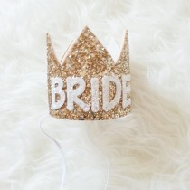 wedding photo - BRIDE Crown, wedding, Bachelorette,  Bachelorette party, glitter crown, crown headband
