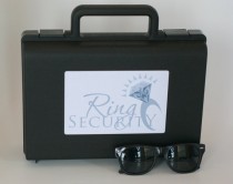 wedding photo - Silver Ring Security Briefcase with Sunglasses -- Ring Bearer Gift, Ring Bearer Box Pillow Alternative
