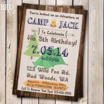 wedding photo - Camping Invitation Campout Party Invitation Campout Birthday Wilderness Party Bachelor Party Invitation 5x7 Printable