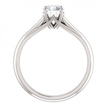 wedding photo - 5mm Round 0.5ct Forever Brilliant Moissanite 14K White Gold Diamond Engagement Ring   ***************Specail  For  You************** Gem887