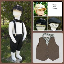 wedding photo - Toddler Boy Knicker suit size 2 to 4 Boys size.  Set starts with Knickers Then add on accessories to complet the look