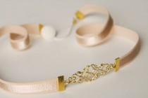 wedding photo - Bridal Belt - Gold Belt - Nude Belt - Wedding Belt - Stretch Belt - Bridesmaids Belt - Wedding Accessories - Bridal Accessories