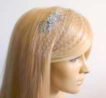wedding photo - Small Veil ,Bridal head piece ,Bridal Hair Piece,wedding veil,bridal hair ,, bridal head piece