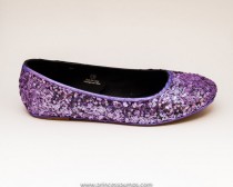 wedding photo - Lavender Purple Sequin Slipper Ballet Flats Custom Shoes