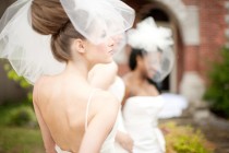 wedding photo - Bubble Wedding Veil -- Bridal Veil, Available in other shades