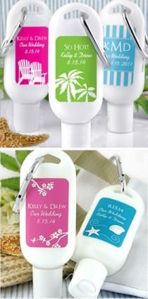 wedding photo - Personalized Sunscreen Favors Silhouette Collection