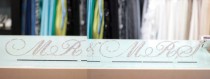wedding photo - Custom order with the letter M and Mr. and  Mrs. Sparkling SILVER or GOLD Rhinestone Letters for your wedding sweetheart table