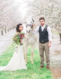 wedding photo - Dreamy Bohemian Wedding Inspiration At Almond Orchard 