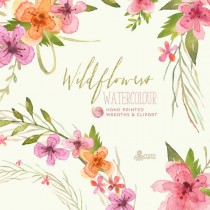 wedding photo - Wildflowers Watercolour Bouquets & Wreaths. Digital Clipart. Handpainted, floral, wedding elements, country flowers, invite, blossom, frames