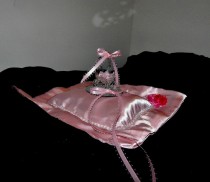 wedding photo - Disney Cinderella ring bearer crystal carriage ring bearer pillow