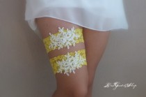 wedding photo - Wedding garter bridal garter lace, handmade with sewing 