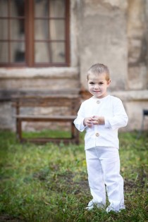 wedding photo - Boy linen pants - Baby boy linen trousers - Boy white linen pants - Kids linen trousers - Toddler boy clothing