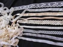 wedding photo - Lace Sewing Trim Pieces Lot - Assorted Designs Patterns - 14 yards total