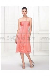 wedding photo -  Affordable Spaghetti Halter Strap Over Knee Satin Chiffon orange Prom Dress - Summer Dresses - Special Occasion