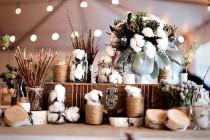 wedding photo - Cotton Wedding Bouquets & Centerpieces