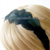 wedding photo - Black Feather Headband - NOIRLUXE Feather Crown