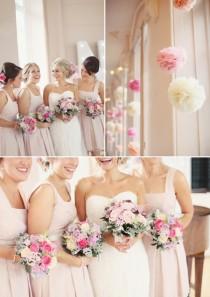 wedding photo -  Pastel Color Bridesmaids