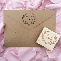 wedding photo - Initial Stamp / Save the Date Stamp / Wedding Stamp / Love Stamp / Valentines Stamp / Monogram Stamp / Arrow Stamp / Return Address Stamp