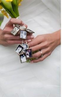 wedding photo - 1 KIT Wedding Bouquet charm -Photo Pendants charms for family photo (includes everything you need including instructions)