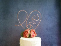 wedding photo - Personalized - LOVE - Wedding Cake Topper - Custom Wedding Cake Topper, Weddings Cake Decoration, Personalzied Wedding Cake Decoration