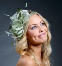 wedding photo - Green fascinator hat for weddings, Derby, Ascot, Melbourne Cup etc - New trendy hair accessory in my collection