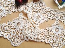 wedding photo - White Venice Lace Lolita Embroidery Lace Trim  for Wedding Dress Accessories, Costume Design