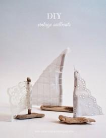 wedding photo - DIY Vintage Nautical Sailboat Favors