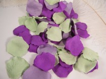 wedding photo - 500 Rose Bulk Petals, Artifical Petals, Mint Purple Lavender, Trending Wedding Colors,  Flower Girl Basket Petals