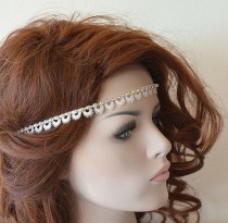 wedding photo -  Rustic Lace Wedding Headband, Rhinestone and Lace Headband, Bridal Hair Accessory, Rustic Wedding Hair Accessory