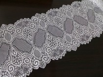 wedding photo - VINTAGE-Style Off White Elastic Lace 5.9" Bridal Stretch Lace Wedding Gloves Headbands Stretchy Lace Lingerie Sewing