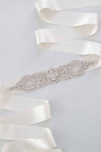 wedding photo - Barbara Bridal Sash Swarovski Crystals Wedding Belt