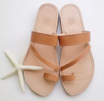 wedding photo - Leather sandal flat ,Greek leather sandals , wedding sandals