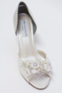 wedding photo - Custom Wedding Shoes - Hand Sewn Beadwork Wedding Shoes - Crystals - Choose From Over 150 Colors -
