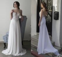 wedding photo - Elegant Beach Backless Wedding Dresses Custom Made Romantic Chiffon Beaded Spaghetti Straps Bridal Dress Ball Gowns A-Line Sweep Spring Online with $121.05/Piece on Hjklp88's Store 