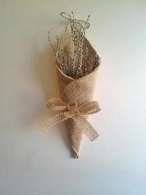 wedding photo - Burlap Pew & Aisle Cones-Flower Cones-Many Colors Available-Rustic/Country/Folk-Wedding/Decor/Reception/Ceremony