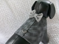 wedding photo - Wedding Harness Vest with Bow Tie for Boy Dog