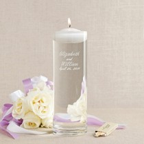 wedding photo - Floating Wedding Unity Candle and Vase (e101-2801) - Free Personalization