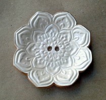 wedding photo - OFF WHITE Lotus Ceramic Ring  Bearer Bowl Alternative
