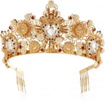 wedding photo - Dolce & Gabbana Gold-tone Swarovski crystal crown