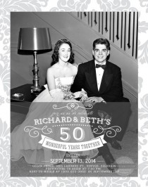 wedding photo - Anniversary Invitation Milestone 25th 50th 60th Wedding Anniversary - ANY YEAR