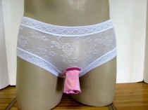 wedding photo - Bum Enhancing Butt Hugging Seam and a silky Pink Comfort Sleeve Sheer and Sexy Panties Size Large L