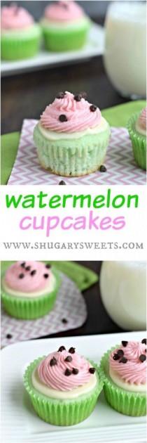 wedding photo - Watermelon Cupcakes