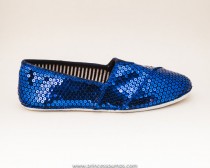wedding photo - Sequin Royal Blue Alpargata Canvas Classics Casual Shoes