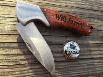 wedding photo - 1 Personalized Pocket Knife,Groomsmen Gift, Best Man Gift,Survival Knife,Hunting Knife,Fishing Knife, Father's Day For Wedding