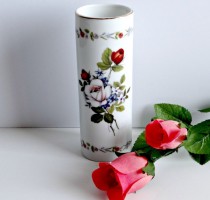 wedding photo - Otagiri Rose Bouquet Vase Gold Gilded Rim Made in Japan, Porcelain Vase with Roses Home Office Decor Valentines Day, Wedding Bridal Under 15