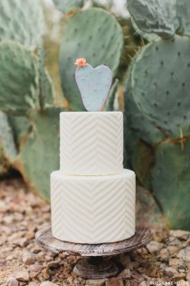 wedding photo - Prickly Pear Wedding Cake