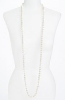 wedding photo - Givenchy Glass Pearl Rope Necklace